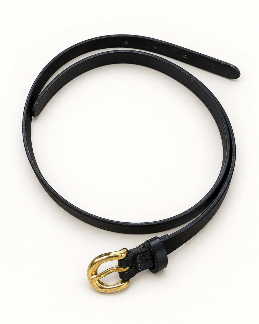 J.Crew Skinny Italian Leather Belt in Black